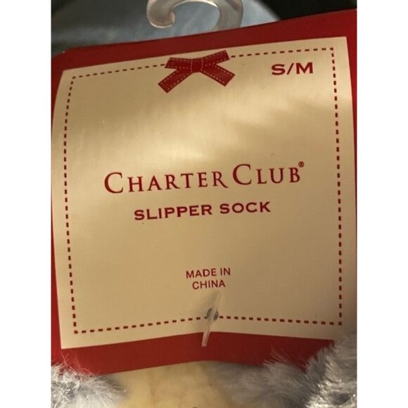 CHARTER CLUB Faux-Fur Slipper Socks SMALL/MEDIUM - Picture 3 of 4